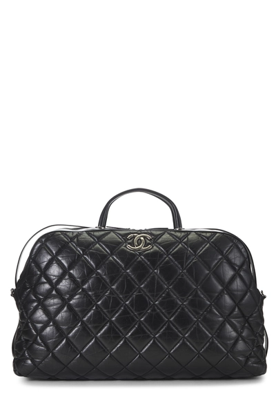 Chanel Black Quilted Calfskin Bowler Large