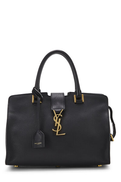 Black Soft Calfskin Monogram Cabas Baby