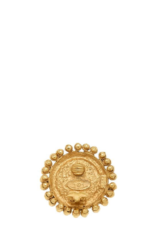 Navy Gold Gripoix Earrings, , large image number 2