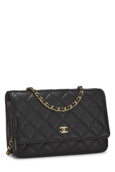Chanel Black Caviar Classic Quilted Wallet On Chain (WOC) — photo 2