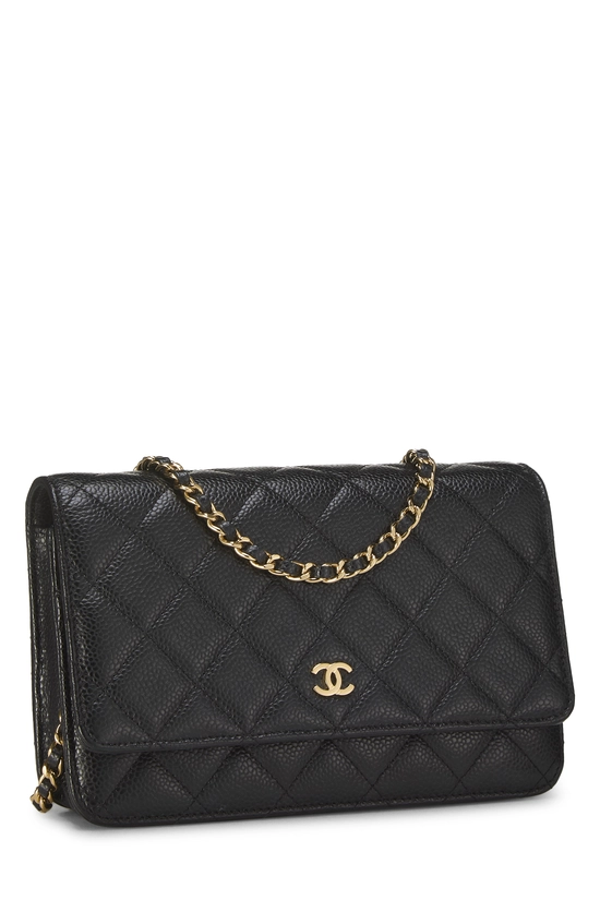 Black Caviar Classic Quilted Wallet On Chain (WOC), , large image number 1