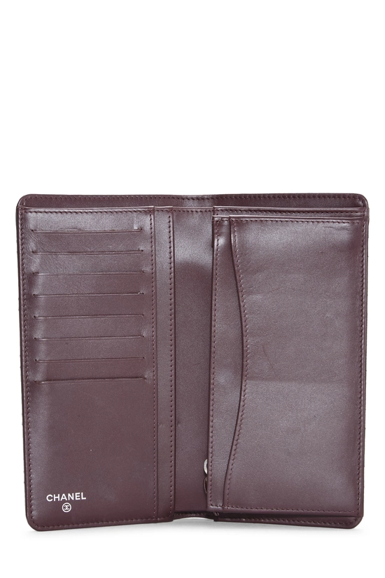 Black Quilted Lambskin Classic Long Yen Wallet, , large image number 3