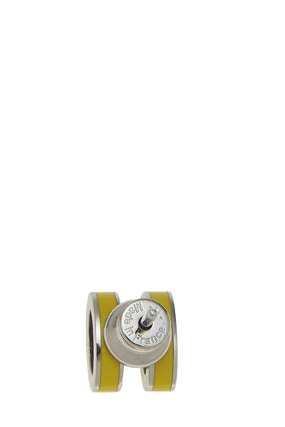 Silver & Yellow "Pop H" Earrings Mini, , large