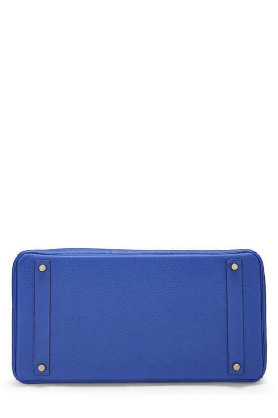 Brand New Hermes Birkin Electric Blue 30 cm Gold Hardware Handbag