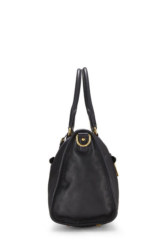 Black Vitello Daino Convertible Zip Bag Medium, , large image number 3