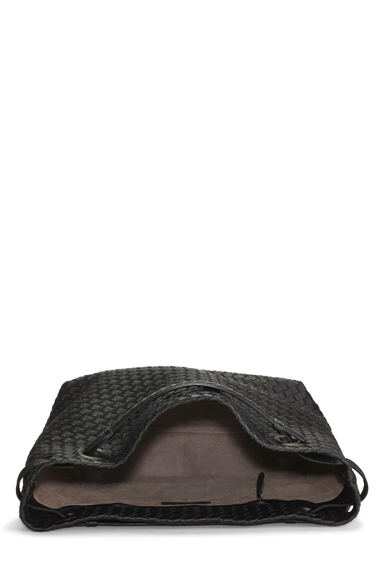 Black Intrecciato Garda Tote Medium, , large image number 5