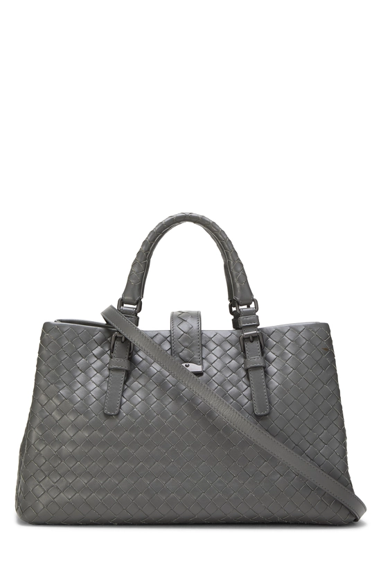 Grey Intrecciato Roma Tote Small, , large image number 3