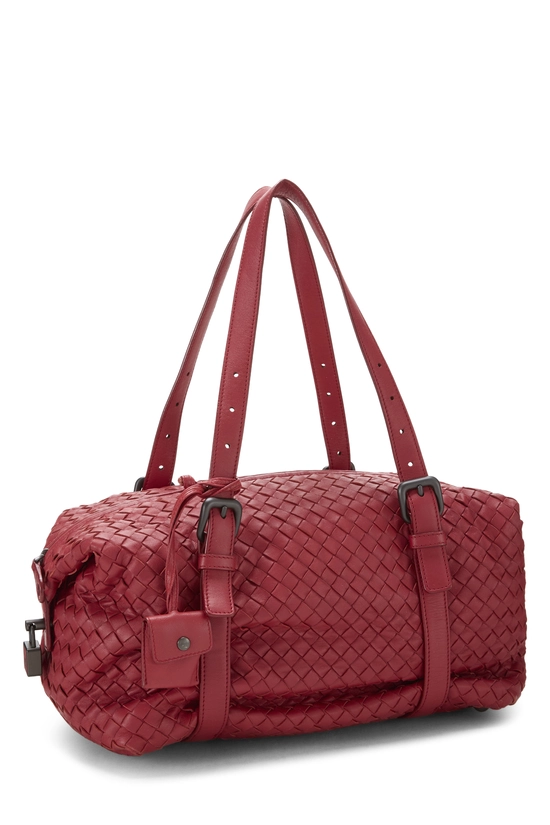 Red Intrecciato Leather Montaigne Handbag, , large image number 1