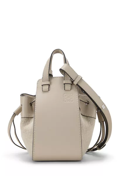 Grey Canvas Hammock Drawstring Bag Mini