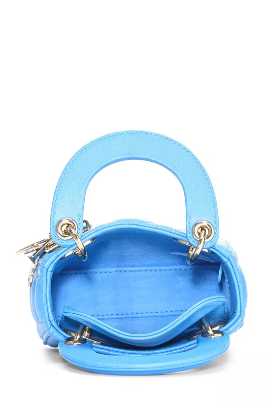 Blue Lambskin Lady Dior Micro, , large image number 5