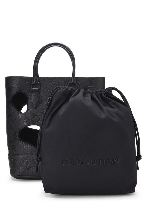 Comme des Garçons x Louis Vuitton Black Monogram Empreinte Bag with Holes  PM QJBIYO1DKF001
