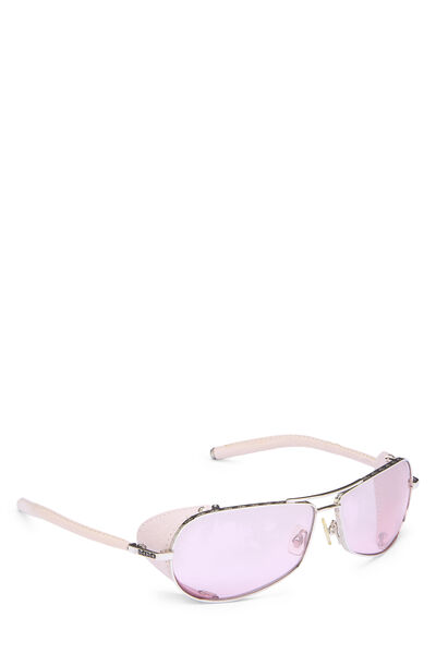 Pink Metal Riot Sunglasses, , large