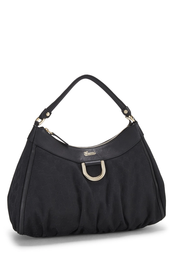 Black Original GG Canvas D-Ring Abbey Shoulder Bag, , large image number 1