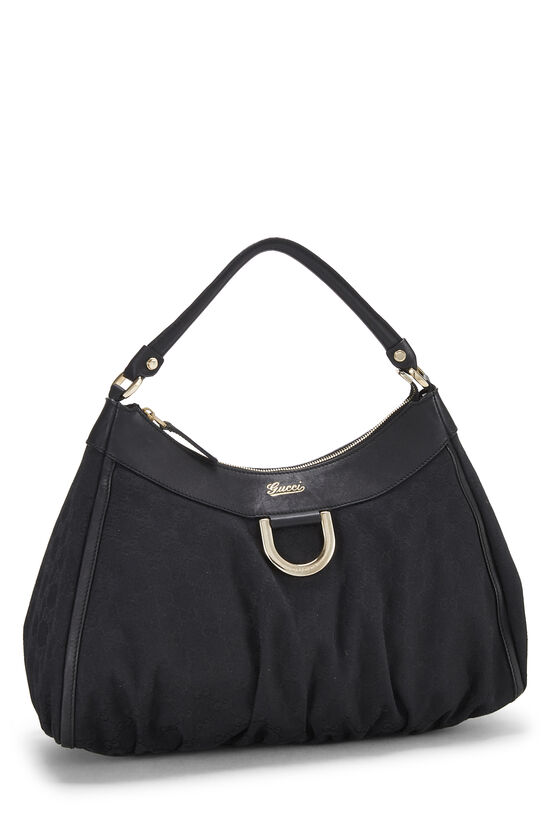 Black Original GG Canvas D-Ring Abbey Shoulder Bag, , large image number 1