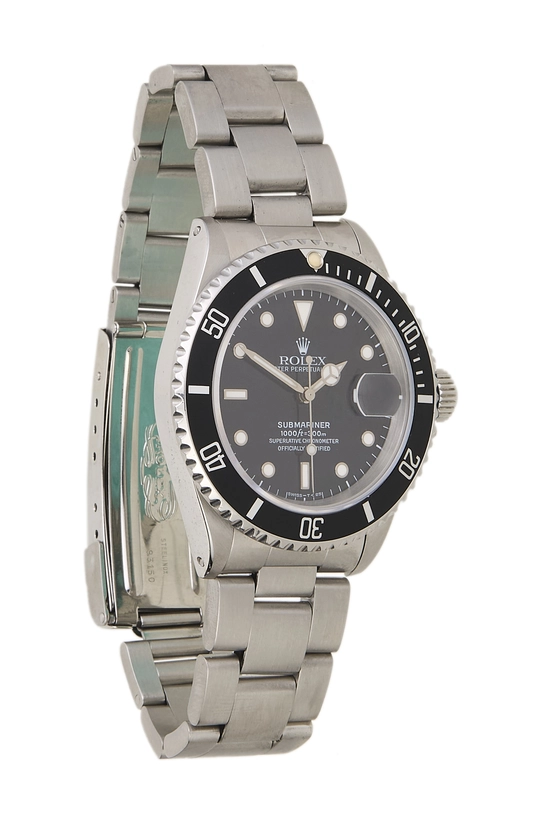 Black Stainless Steel Submariner 16610 40mm, , large image number 0