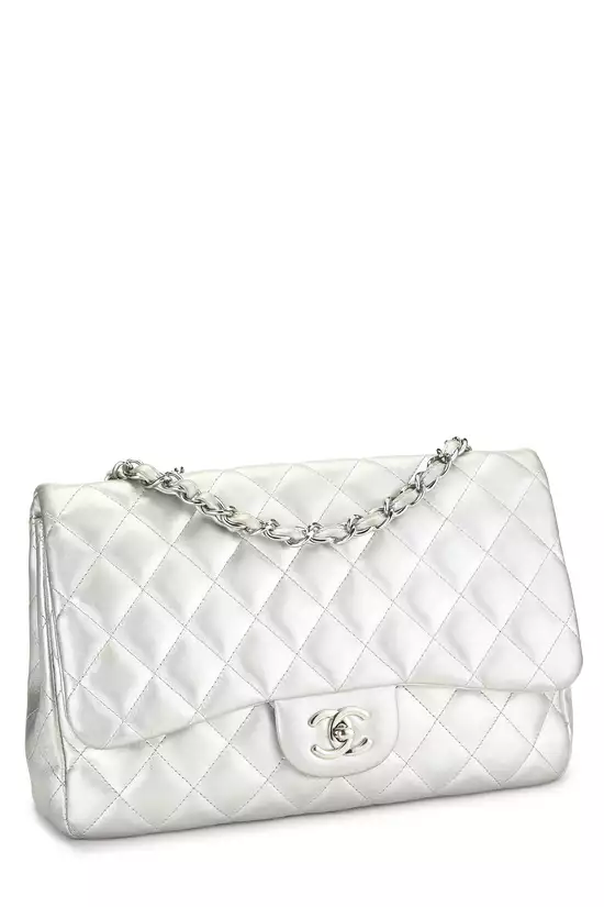 Silver Quilted Leather New Classic Jumbo, , large image number 1