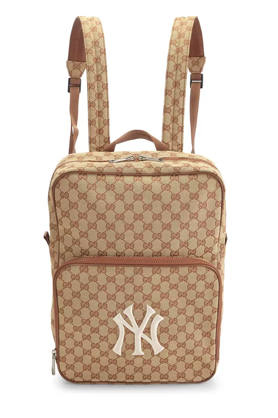 Pink GG Canvas New York Yankees Backpack, , large image number 0