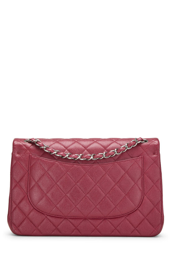 Red Quilted Caviar New Classic Double Flap Jumbo, , large image number 3
