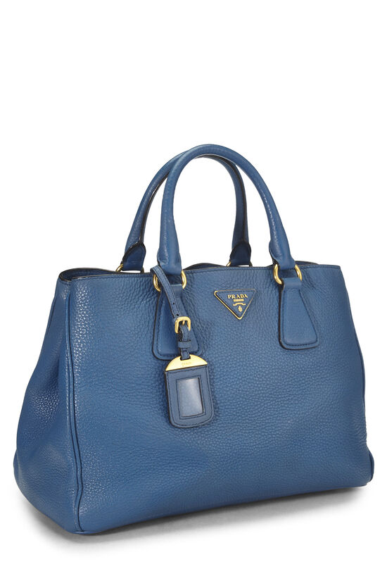 Blue Vitello Daino Convertible Handbag, , large image number 1