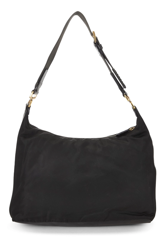 Black Nylon Shoulder Bag, , large image number 3