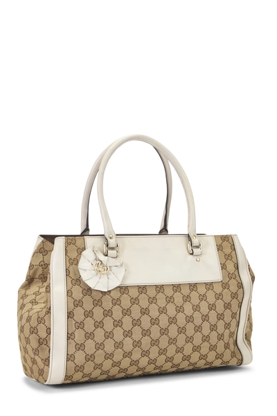 Gucci White Original GG Canvas Trophy Handbag — photo 2