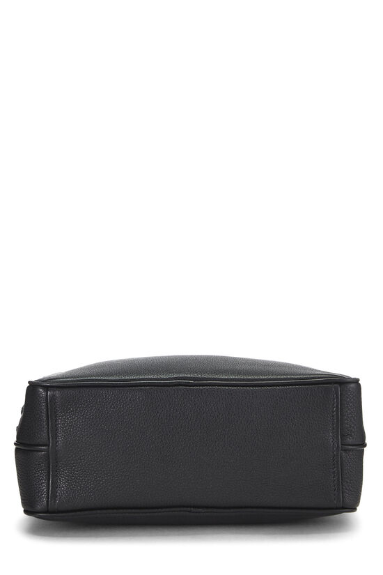 Black Vitello Daino Double Zip Camera Bag, , large image number 4