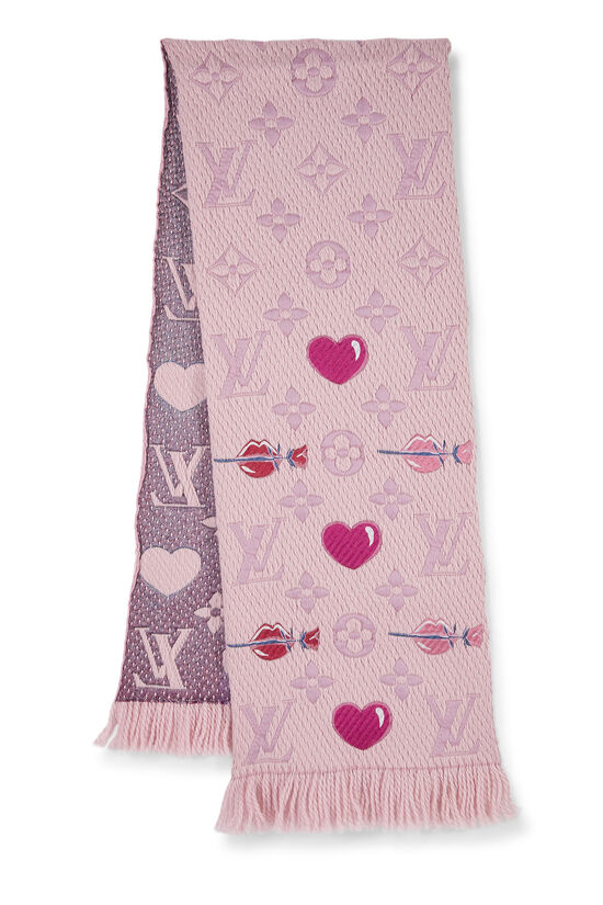 Pink Wool Logomania A La Folie Scarf, , large image number 0