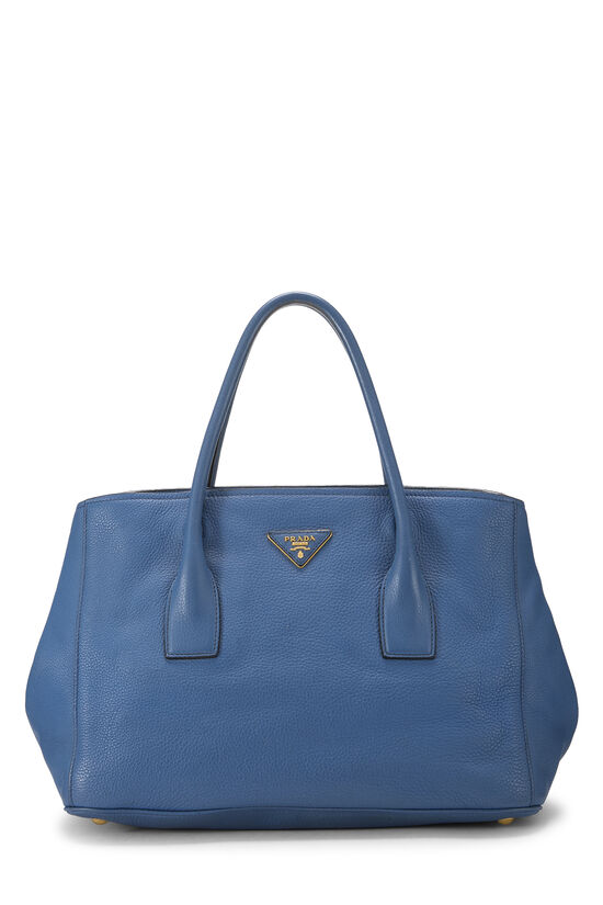 Blue Vitello Daino Convertible Tote Medium, , large image number 0