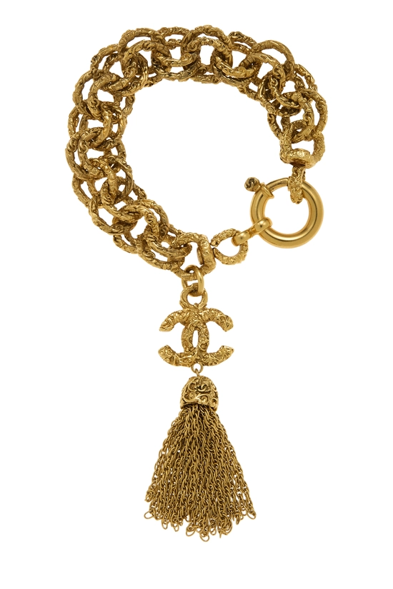 Gold Tassel Charm Bracelet, , large image number 0