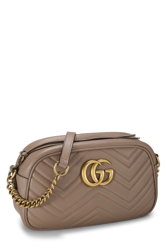 Beige Leather GG Marmont Crossbody Bag Small, , large image number 1