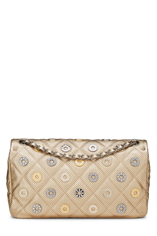 Chanel Paris-Dubai Medals Flap Bag Embellished Quilted Perforated Lambskin  Mediu