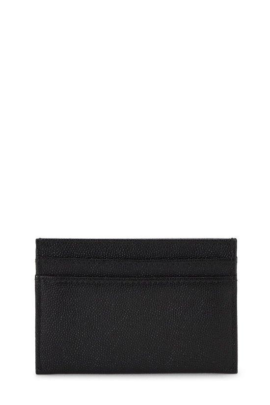 Black Quilted Caviar Card Holder, , large image number 2