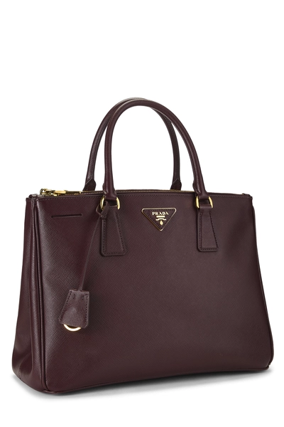 Burgundy Saffiano Executive Tote Medium, , large