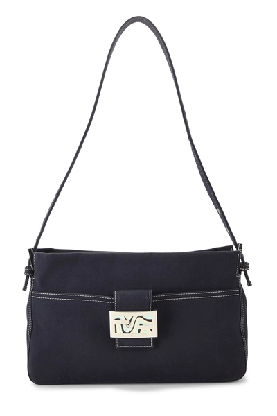 Navy Canvas Shoulder Bag Small
