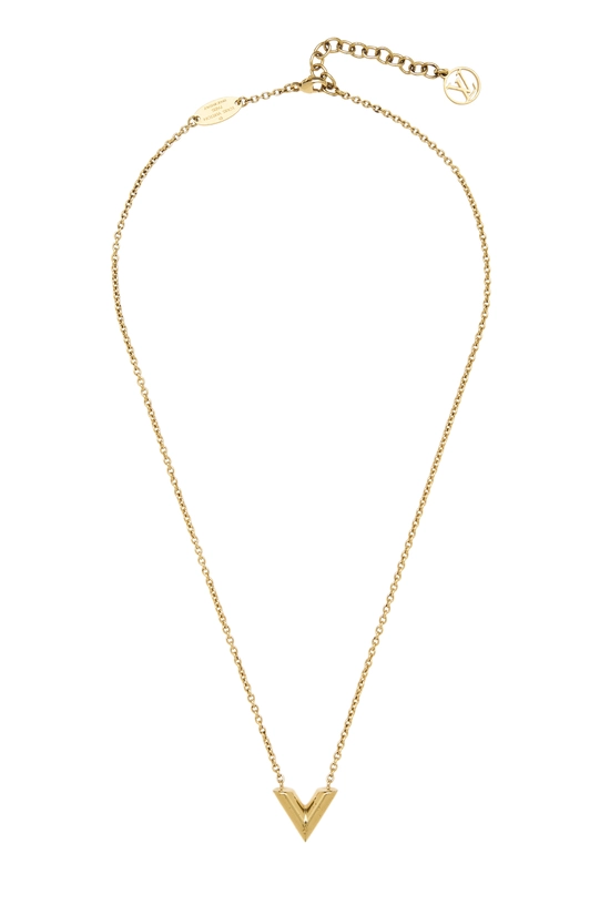 Gold Essential V Necklace, , large image number 0