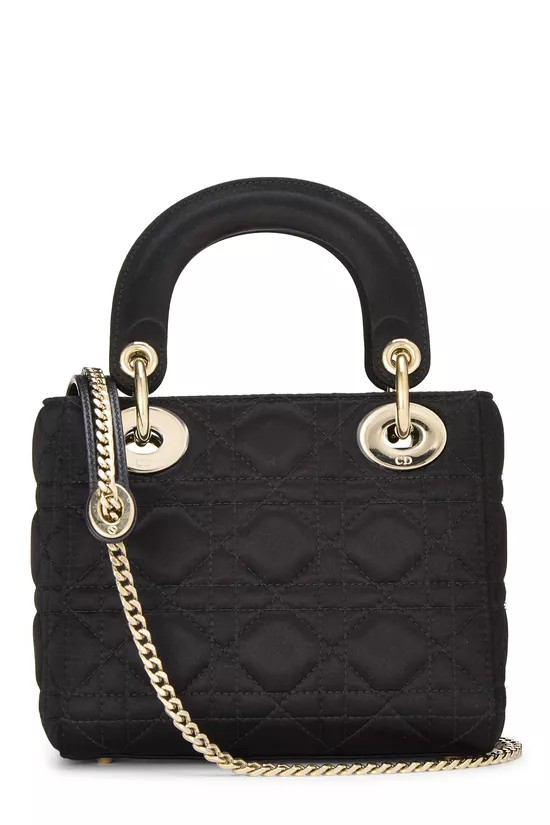 Black Cannage Satin Lady Dior Mini, , large image number 3