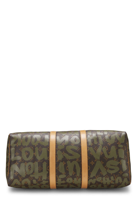 Stephen Sprouse x Louis Vuitton Green Monogram Graffiti Keepall 50, , large image number 4