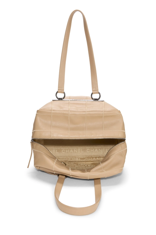 Beige Caviar Chocolate Bar Boston Bag, , large image number 5