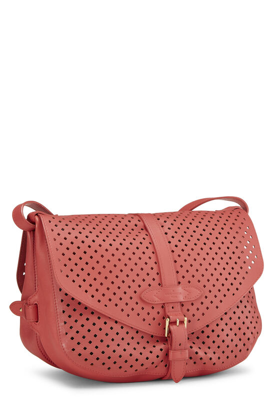 Pink Perforated Leather Saumur 30, , large image number 4