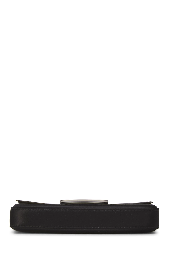Black Satin Baguette Phone Pouch, , large image number 4