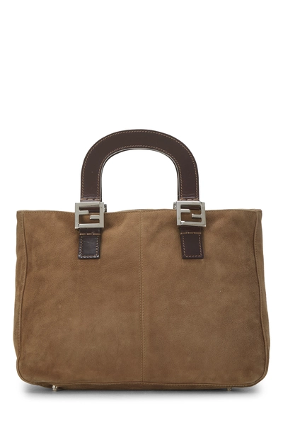 Fendi Brown Suede Handbag Small