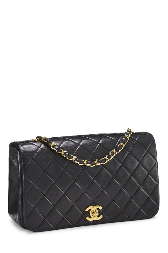 Black Quilted Lambskin Full Flap Small, , large image number 1