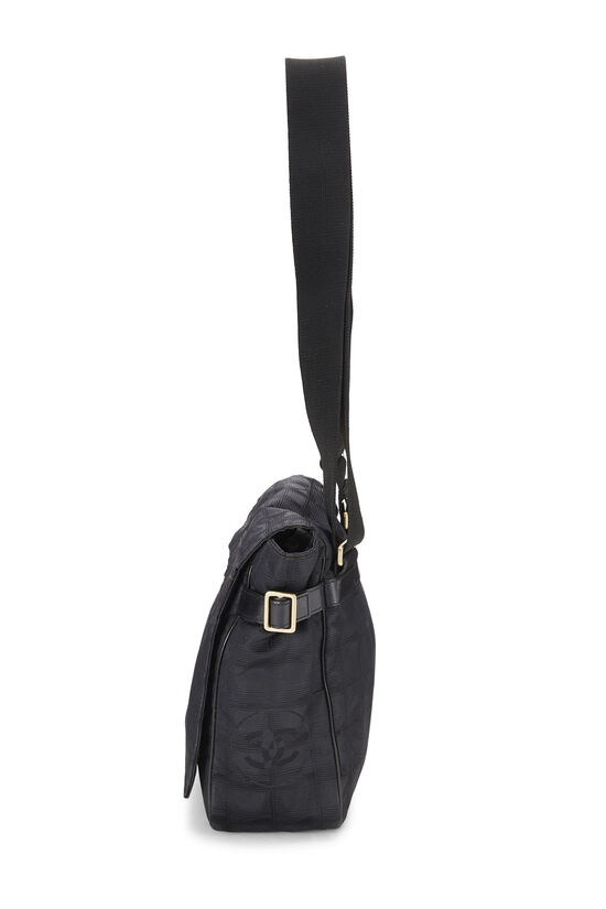 Black Travel Line Shoulder Bag , , large image number 3