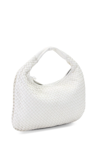 Bottega Veneta White Intrecciato Veneta Hobo Medium — photo 2