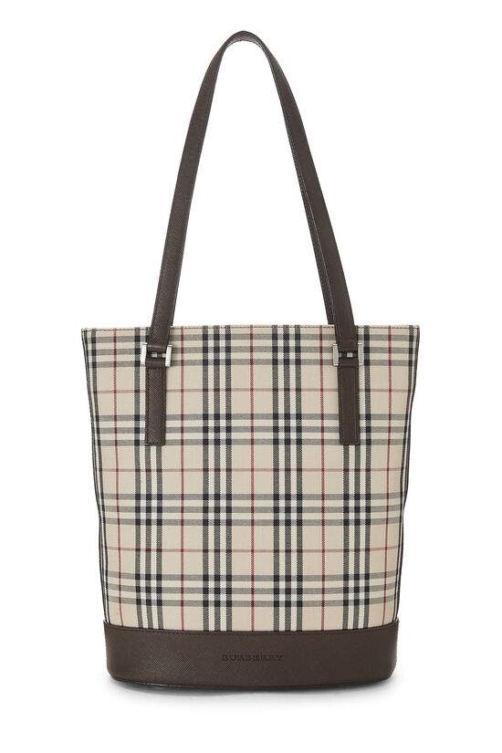 Brown House Check Bucket Bag Small, , large image number 0