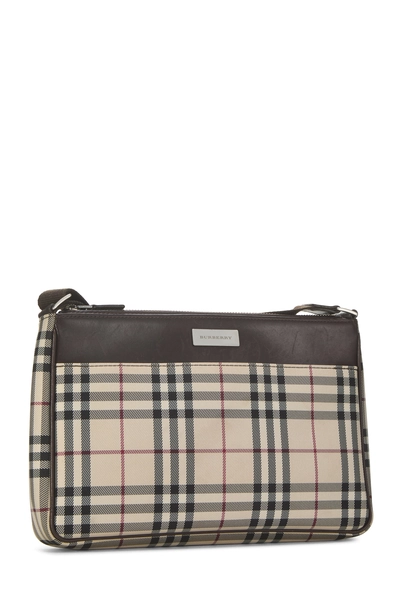 Burberry Brown Nylon Check Crossbody Bag Small — photo 2