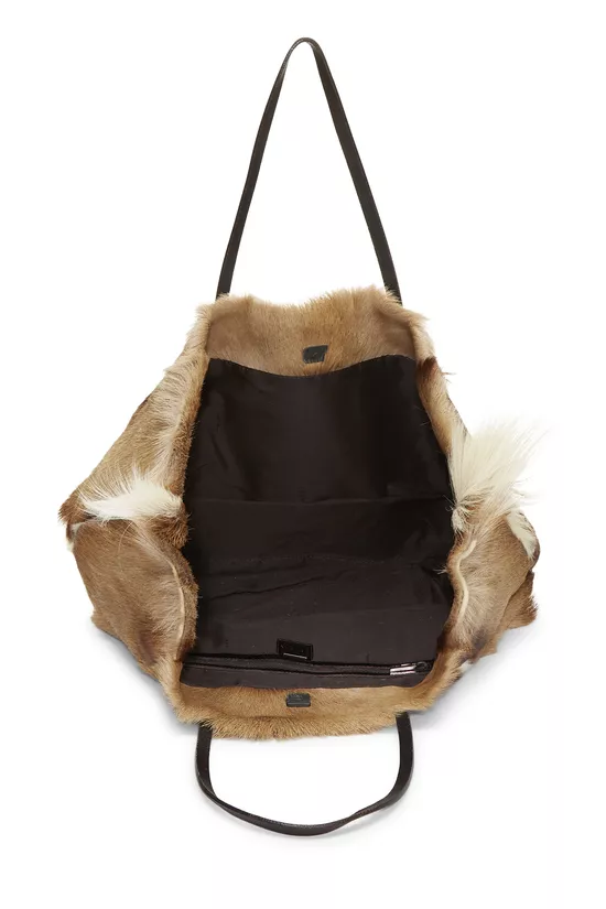 Brown Fur Tote Bag, , large image number 5