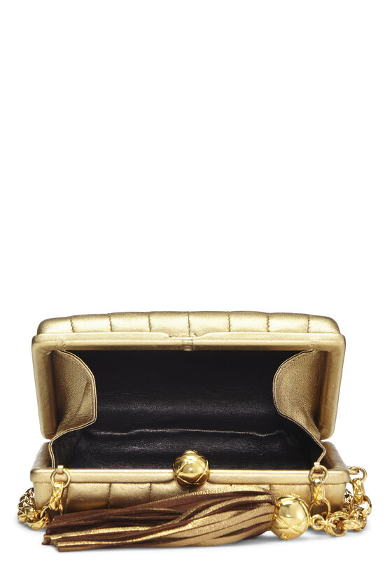 Chanel Gold Lambskin 'CC' Evening Bag Q6B4NW1IDB000