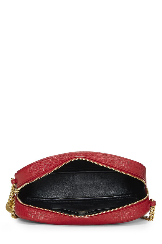 Red Grained Leather Lou Lou Camera Bag Mini , , large image number 8