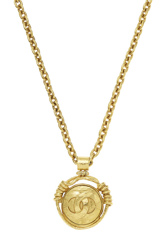 Gold 'CC' Mirror Necklace, , large image number 1